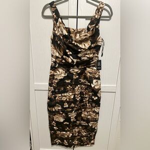 Express Black and Brown Floral Dress